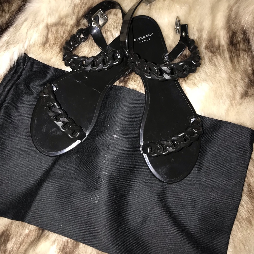 Givenchy Chain Link Jelly Sandals
